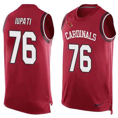 Nike Cardinals #76 Mike Iupati Red Team Color Men's Stitched NFL Limited Tank Top Jersey